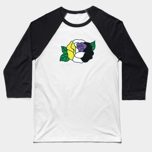 Nonbinary flower Baseball T-Shirt